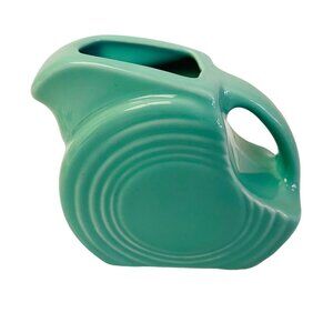 Vintage Fiesta Mini Water Pitcher Turquoise 3 1/2" H 3 1/2 oz
